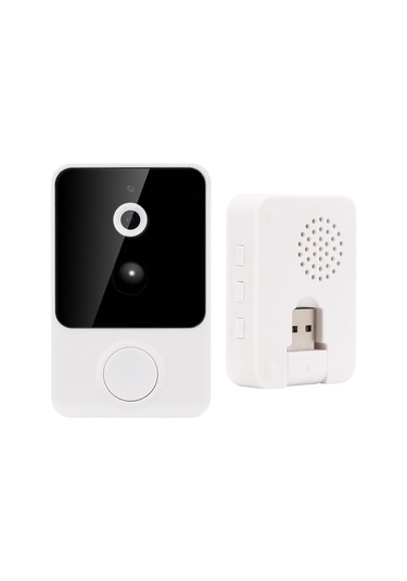 Yaozixa Akıllı Dış Kapı Zili Wifi - Kablosuz 480p Kamera, İki Yönlü Ses, Pır Hareket Algılama, Gece Görüşü, Beyaz