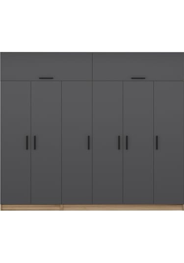 Minar Kale 6 Kapaklı 2 Ç Dolap Ve Yüklük Dore Antrasit 235cm