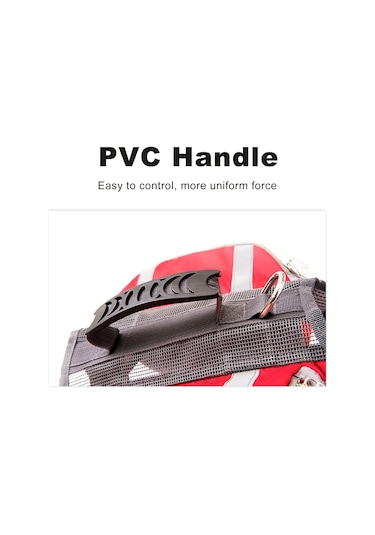 Samdoo Kırmızı L Boy Nylon Köpek Sırt Çantası, Yolculuk İçin Yansıtıcı Şeritli, Taban Kuyruklu Tasarım