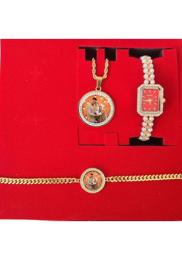 Takı Hediye Dünyası Resimli Kadın Kolye 10 Sarı