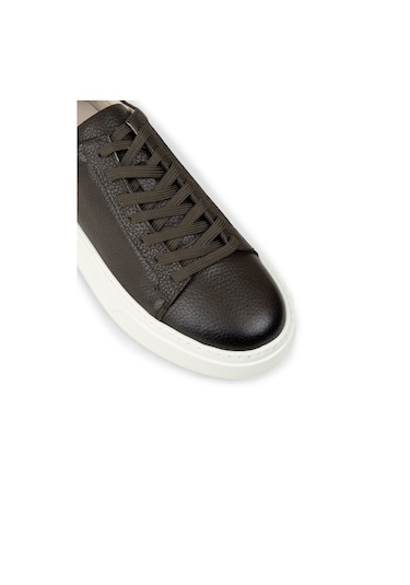 Deery Erkek Hakiki Deri Haki Sneaker Ayakkabı - 04651mhake01