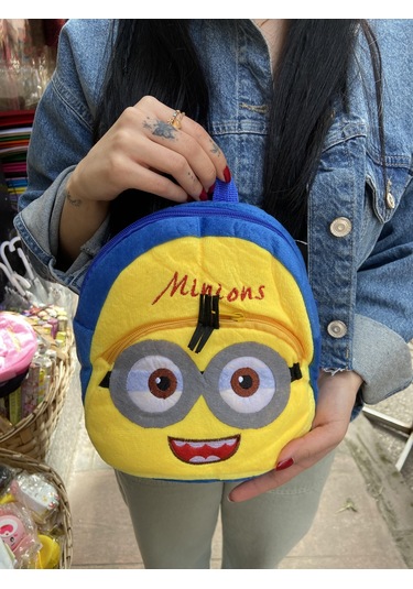 Minions Peluş Sırt Çantası 22 Cm-2037 Altın