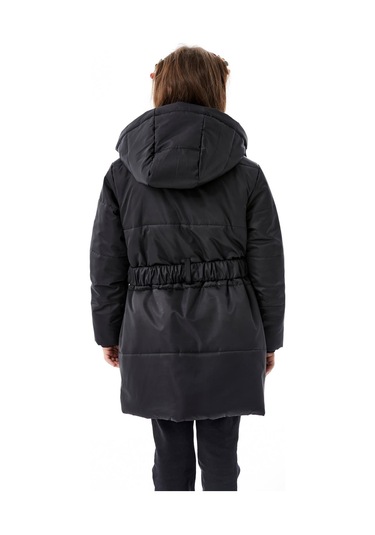 Benitto Kids Kız Çocuk Kapüşonlu Kışlık Şişme Mont 51352 Siyah