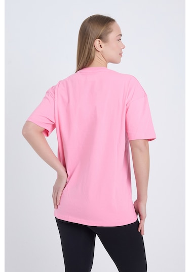 Velvoria Oversize Kadın Release Your Baskılı Pembe Renk T-shirt