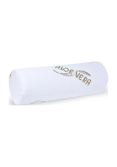 Visco Ortopedik Rulo Yastık 45x15cm, Beyaz