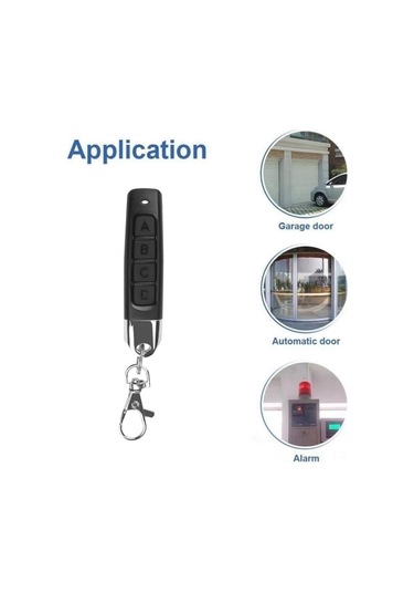 Padalink 10 Adet 433mhz Dört Tuşlu Kablosuz Kumanda, Garaj Kapısı Açıcı Klonlama Anahtarı, Siyah Kasa Siyah Tuşlar, Mini Boyutlu Anahtarlık Seti
