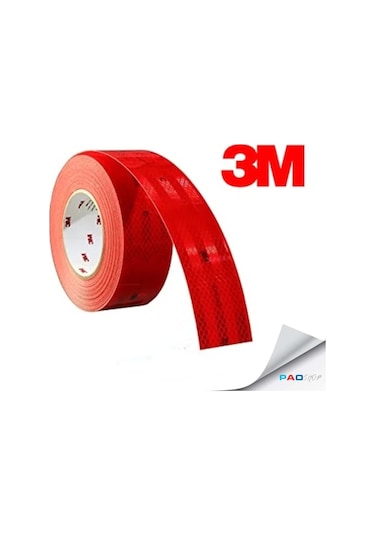 3M Beyaz Diamond Grade 983 Reflektif Şerit Bant Kırmızı