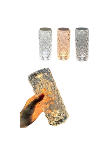 Yeni Nesil Modern Kristal Masa Ve Gece Lambası Dokunmatik Renk Değiştirebilen Çok Renkli