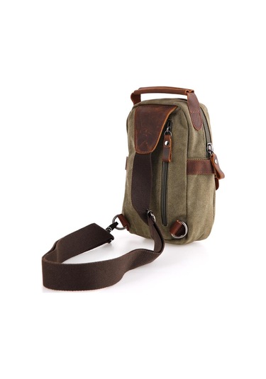 Ççs 51396 Kanvas Omuz Askılı Çapraz Çanta-yeşil Yeşil