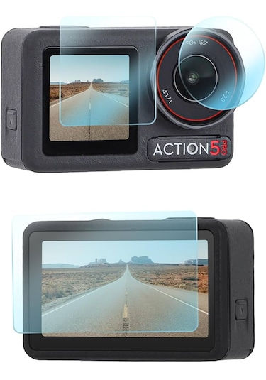 Dji OSMO Action 5 Pro Ekran Koruyucu 9H Şeffaf