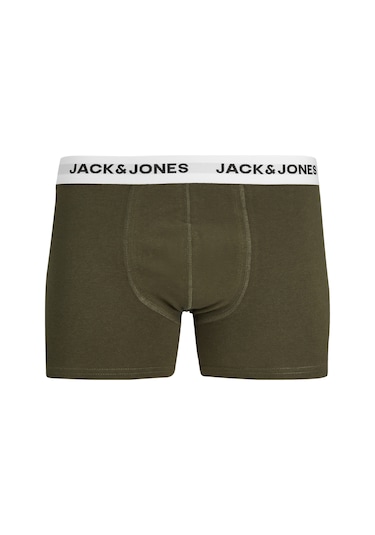 Jack & Jones Erkek Logolu Beli Lastikli 5'Li Boxer Paketi - Basic 12214455 Forest Night