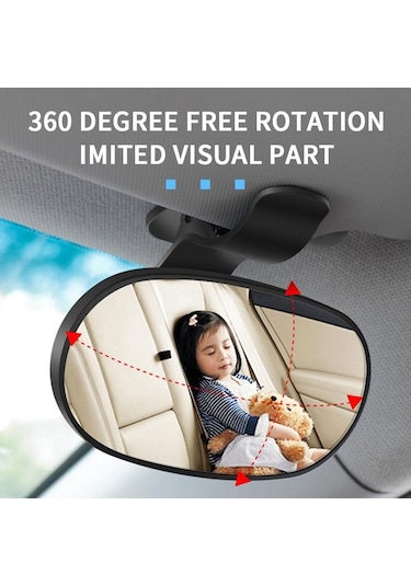 Seametal Araba İç Ayna Bebek Aynaları Pano Vantuz Ön Cam Güneşlik Plaka Klipleri Yardımcı Dikiz Aynası Gözlemleyin Clamp Oval