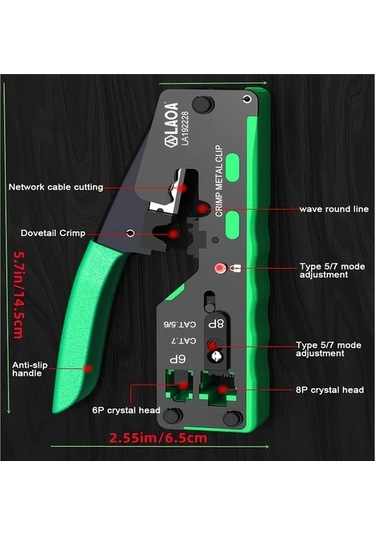 Xuweiwei La192228 Laoa Ag Kablosu Sıkma Aparatı Rj45 Rj11 Rj12 Cat5 5e 6 7 Kesme Soyma Sıkma Metal