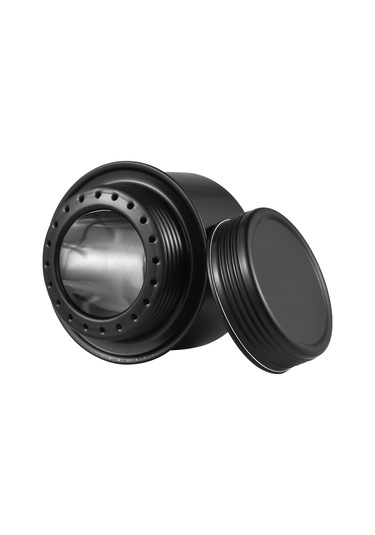 Kangvka Kamp İçin Ultra Hafif Alüminyum Alkol Ocağı - Isı Verimliliği Artırılmış Siyah Mini Füme, Hwl-34b Yükseltilmiş Versiyon Siyah