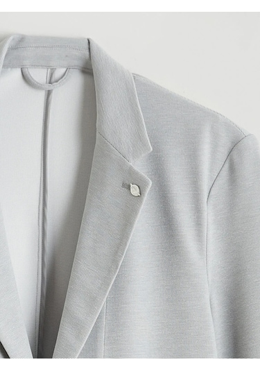 Lc Waikiki Gri Dar Kalıp Erkek Blazer Ceket