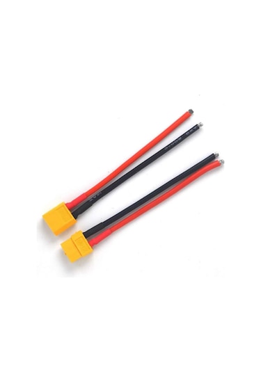 Xt60 Soketli Kablo Çifti - Erkek Dişi 10cm 100mm Lipo Pil