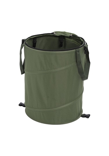 Hangfox Yeşil Oxford Kumaş 91l Folding Kamp Çöp Kutusu, Portable İçin Zıplayıcı Kapağı Ve Taşınabilir Tasarım, Piknik Ve Bahçe Kullanıma Uygun Askeri Yeşil