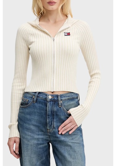 Tommy Jeans Bayan Sweat Dw0dw20974 Ybl Beyaz Beyaz