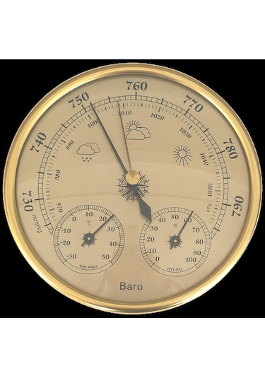 Jms Hassas 3'ü 1 Arada Barometre Termometre İç Ve Dış Mekan Kullanımı İçin Higrometre Nem Ölçer