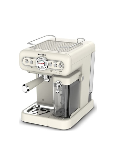 Karaca Vintage Craft Süt Hazneli Espresso, Latte Ve Capuccino Makinesi Cream