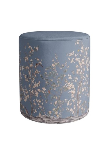 Mavi Çiçek Tasarımlı Puf Kumaşı Süettir. Uluslararası Solmama Sertifikasına Sahiptir. Çok Renkli