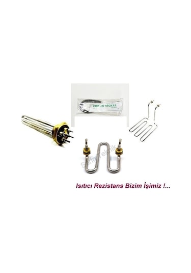 Güneş Enerji Isıtıcı Rezistansı 60cm Krom 3000w+termostat+kapak