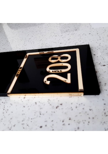 Glossy Black Serisi Kapı Numarası