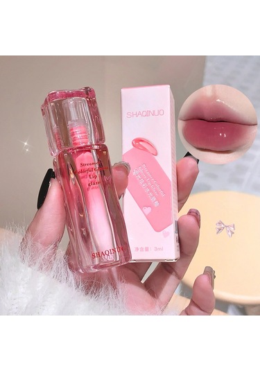 Su Parlatıcı Ayna Dudak Sır Nemlendirici Dolgun Dudaklar Renkli Bardağa 02 3ml Pembe