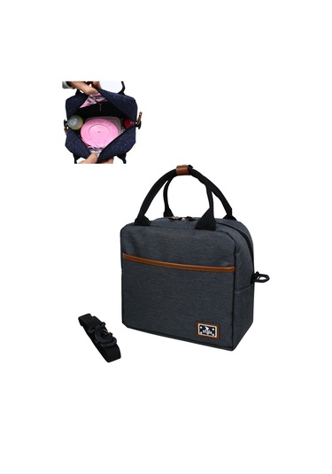 Stylo Food Bag Mama Ve Çok Amaçlı Yemek Taşıma Termos Çantası Füme