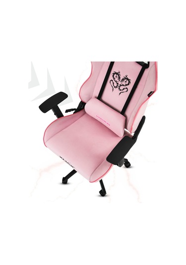 Rio Balerion Terletmez Kadife Kumaş Pembe Gaming Oyuncu Koltuğu -8 Pembe