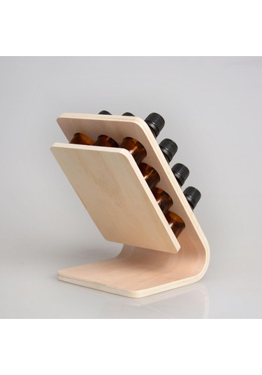 Suntek Esansiyel Yağ Depolama Rafı Parfüm Şişeleri Için Odun