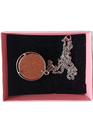 Yıldız Doğal Taşlı Hayat Ağacı Çelik Kolye - Kadın