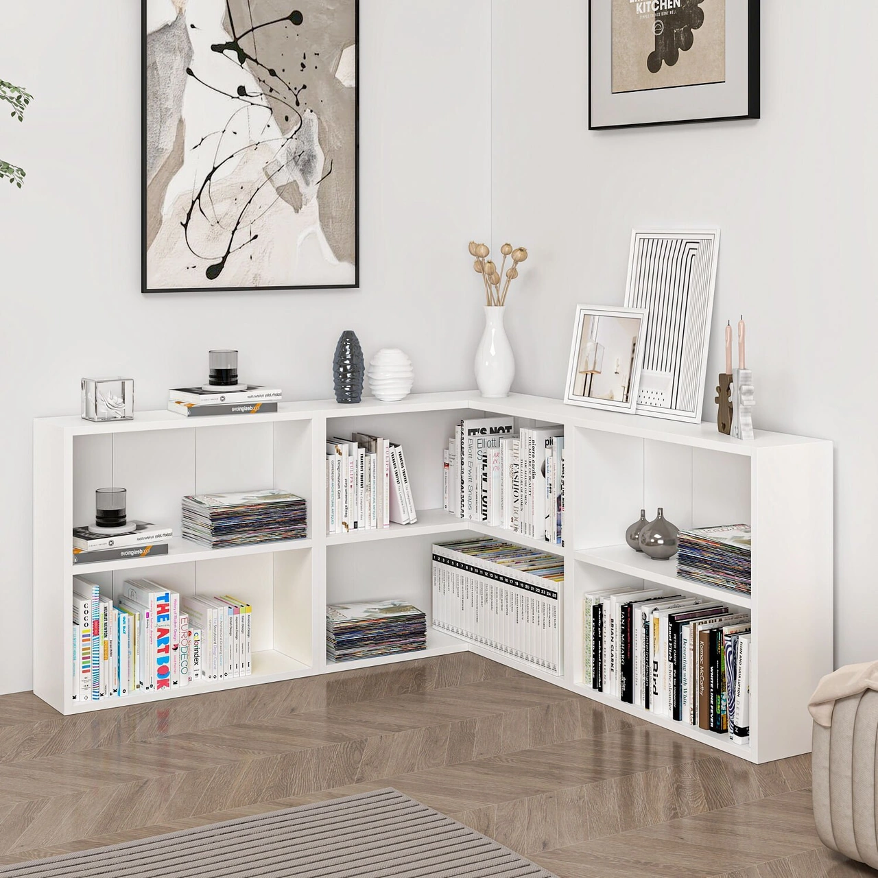 Adel Köşe Set 1 - Beyaz Beyaz