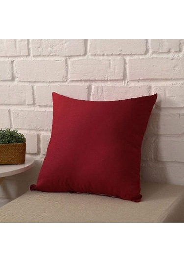 Kırmızı Düz Düz Renk Atmak Yastık Kılıfı Ev Kanepe Keten Pamuk Kare Yastık Örtüsü
