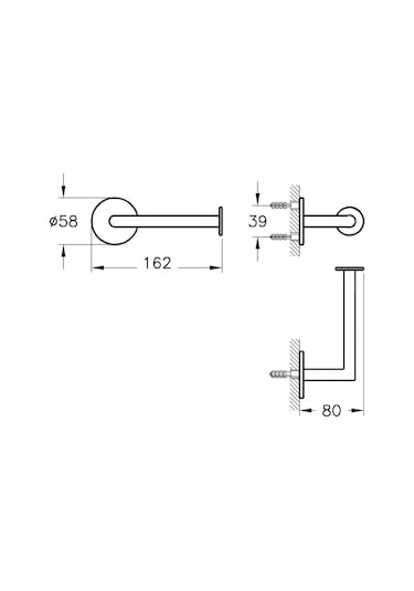 VitrA Origin Tuvalet Kağıtlığı Mat Siyah  A4488736