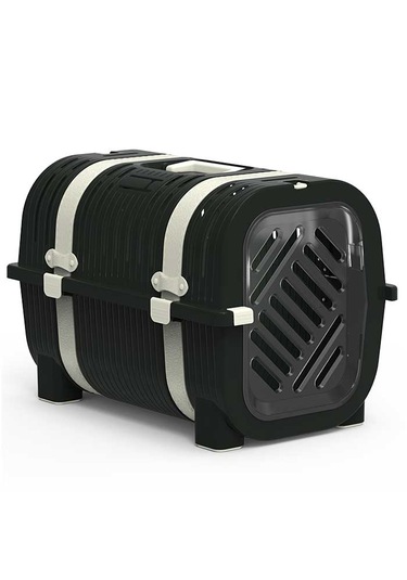 Rainbow Siyah-bej Kemer Kedi Taşıma Box