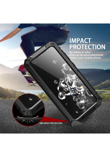 Reedark Samsung Uyumlu S20ultra İçin Tam Metal Zırh Kılıf - Darbeye Dayanıklı, Metal Sandalye İle 360 Koruma - Dış Etkinlikler İçin Erkekler Tasarımı
