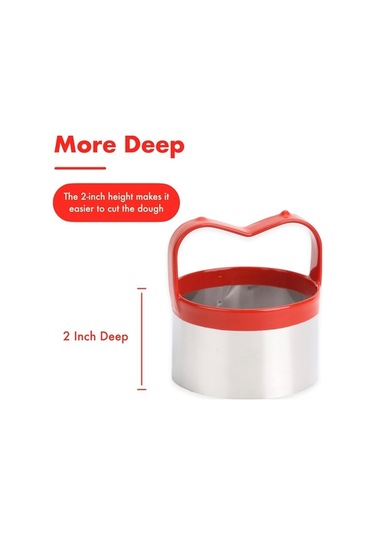 Ulzyvf Yuvarlak Yükseklik Seti, Pişirme Ve Kurabiye Yapımı İçin Metal Kesici, 5 Adet 3 Cm Yükseklikli Profesyonel Mutfak Aleti Yükseklik 5 Cm