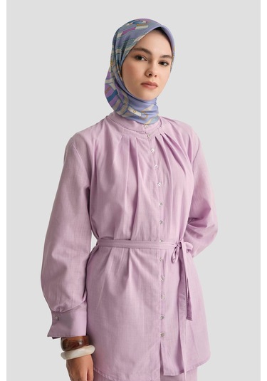 Armine Düğme Detaylı Takım 25y6012 Lila Lila
