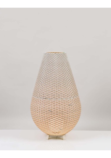 El Dokuması Rattan Yer Aydınlatması 110 Cm