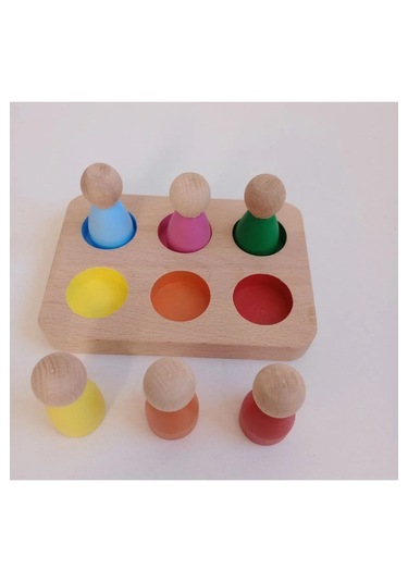 Peg Bebek Ve Tabla Eşleştirme 6 Lı Insan Figürleri Waldorf