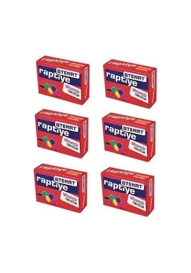 Raptiye Renkli Temat Renkli Raptiye Karışık 6 Paket