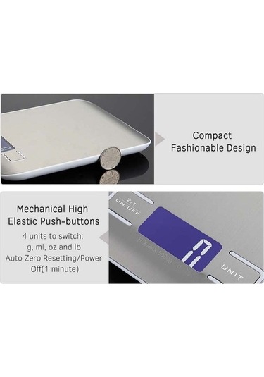 Ulzyvf Createtech Terazisi Terazi Terazi Taşınabilir Profesyonel Mutfak Mini Hassas Elektronik Dijital Kp Gümüş Gümüş