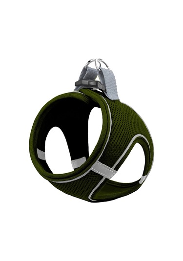 Mita Air Mesh Kedi Köpek Göğüs Tasması Çift Reflektörlü, Terletmeyen Haki