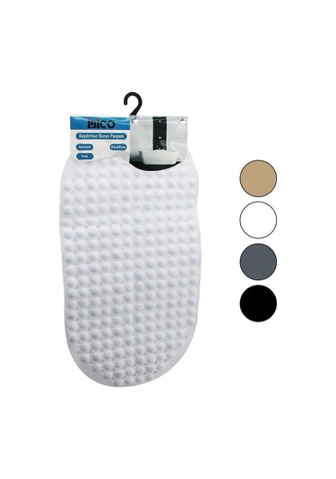 Oval - Plastik Kabartma Top Desenli - Renkli 63pcs Vantuzlu Kaydırmaz Banyo - Küvet Paspası 34x65cm Çok Renkli