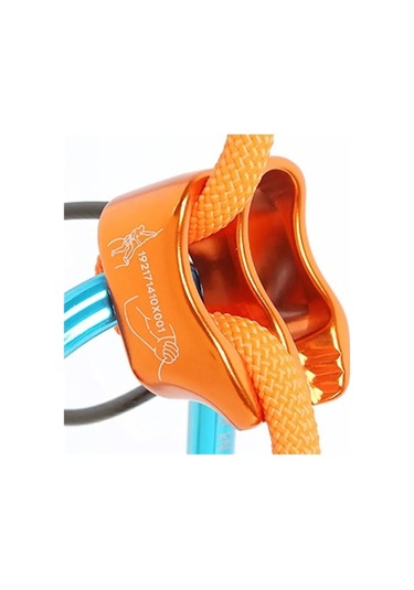 Besthome1 Çift Yuvalı Emniyet Halkalı Belay Kaya Tırmanışı Rappel Kullanıcı Cihazı Turuncu Turuncu