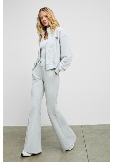 Grımelange Torına Kadın Nakış Detaylı Fermuarlı Çift Cepli Relax Grimelanj Ceket Grimelanj