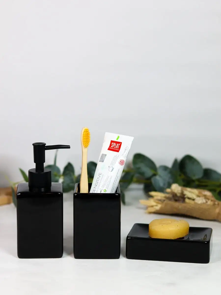 Denezo Banyo Aksesuarları Seti 164980827 Siyah