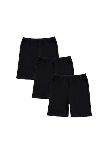 Erdenay Tekstil 6'lı Kadın Uzun Boxer Şort - Kısa Tayt - Siyah-beyaz Siyah - Beyaz