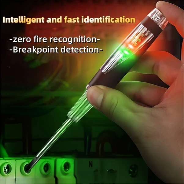 Willowhaven D06 Yüksek Parlaklıklı Led Voltaj Test Kalemi Kızılötesi Hat Kesme Tespiti Kaymaz Üçgen Sap Ev Ve Profesyonel Elektrikçiler